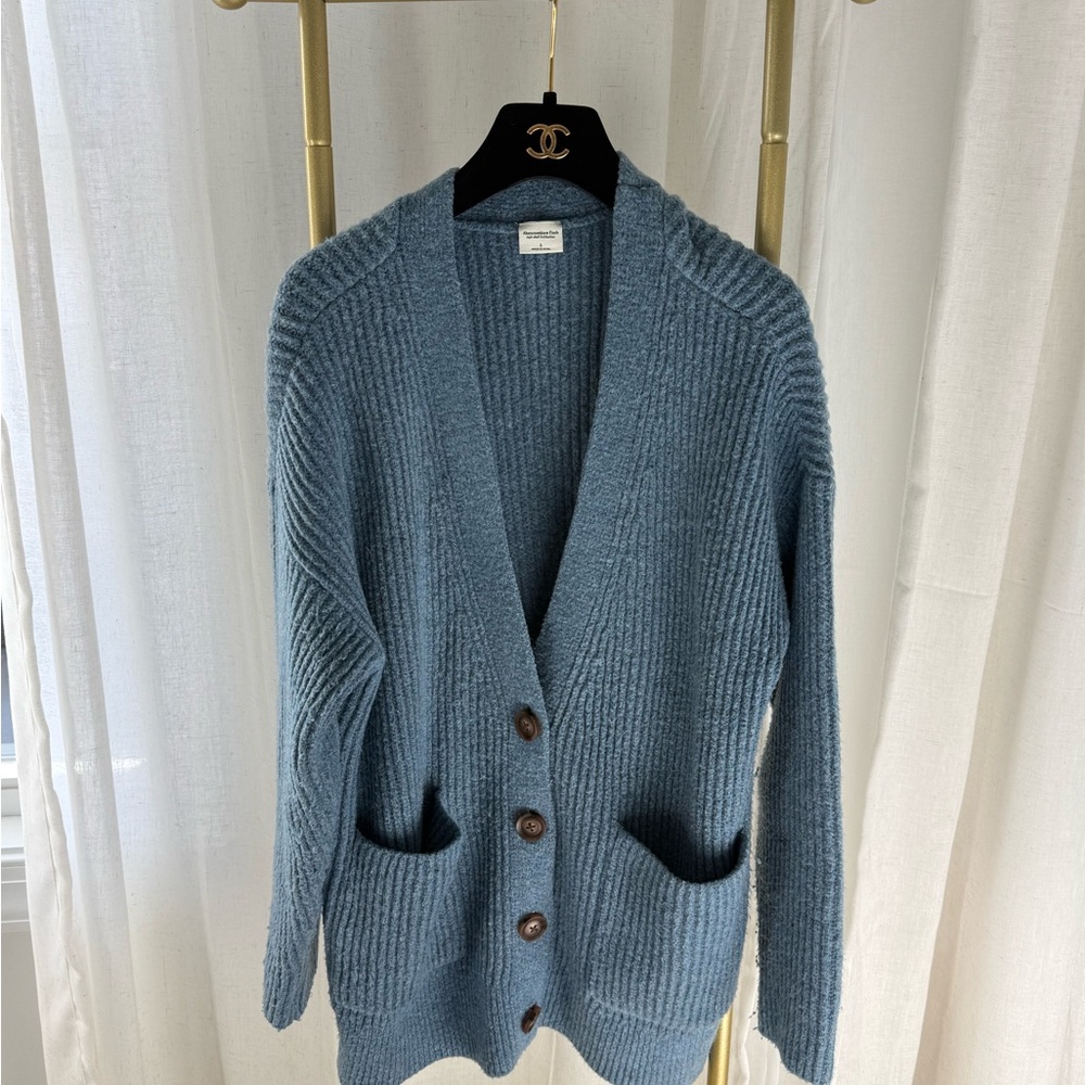Abercrombie & Fitch Blue Cardigan Sweater